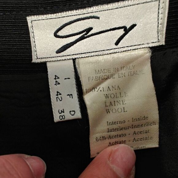 Genny Italy Wool Black Pencil Skirt with Elegant Hem for Cocktail Sz 6 - Picture 6 of 9